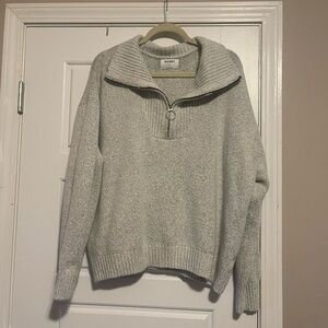 Quarter zip sweater.